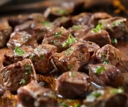Garlic Herb Butter Ostrich Medallions
