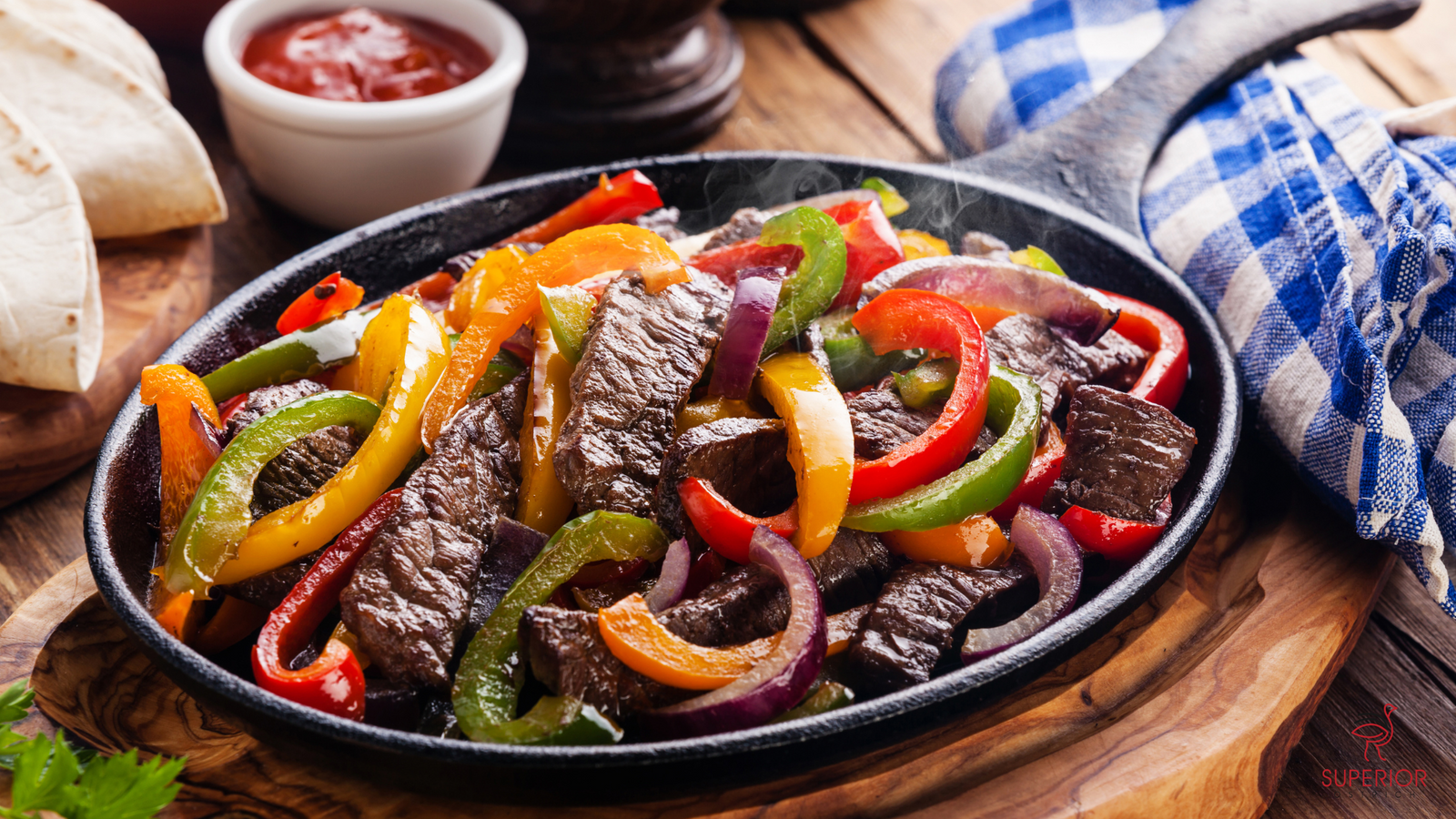 Ostrich Steak Fajitas