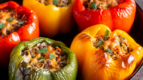 Ostrich Stuffed Bell Peppers