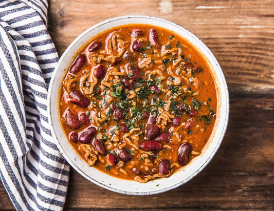 Ground Ostrich and Sweet Potato Chili