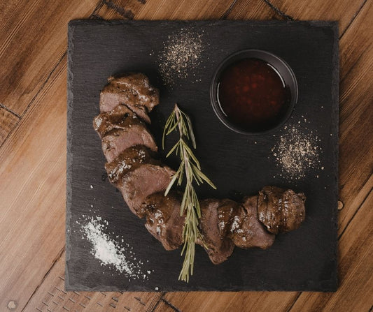 Garlic Herb Ostrich Steak with Lemon Pan Sauce